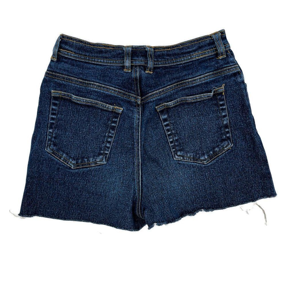 Gloria Vanderbilt Vintage Dark Wash High Waisted Denim Jean Cut Off Shorts - Picture 3 of 5